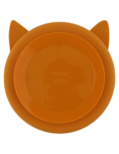 Assiette avec ventouse en silicone et compartiments - Mr. Fox - Trixie