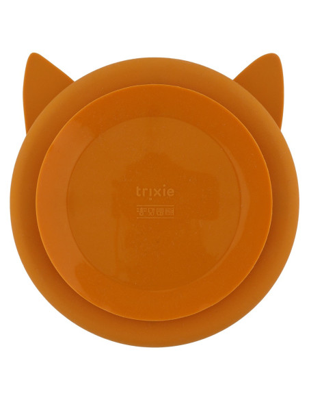 Assiette avec ventouse en silicone et compartiments - Mr. Fox - Trixie