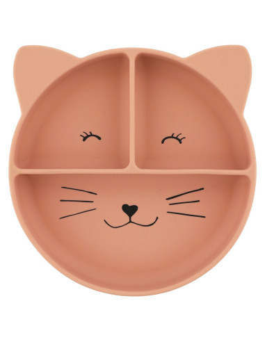 Assiette avec ventouse en silicone et compartiments - Mrs. Cat - Trixie