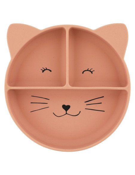 Assiette avec ventouse en silicone et compartiments - Mrs. Cat - Trixie