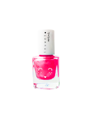 Inuwet vernis a ongles kids neon rose - parfum bubble gum