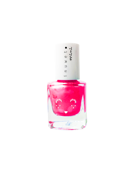 Inuwet vernis a ongles kids neon rose - parfum bubble gum