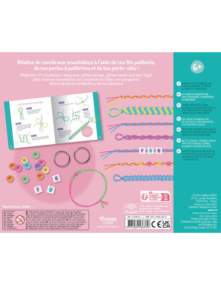 Mon coffret d'artiste - mes scoubidous à paillettes