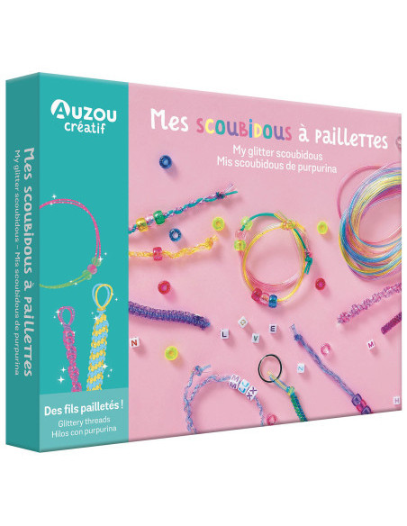 Mon coffret d'artiste - mes scoubidous à paillettes