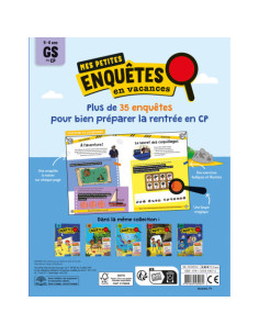 Mes petites enquêtes en vacances - de la gs au cp - cahier de vacances 2024 2