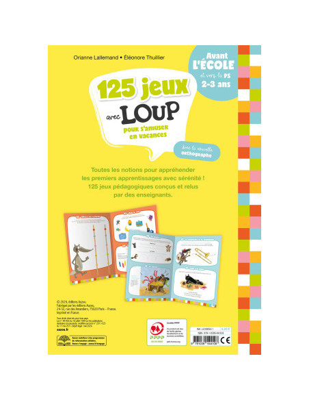125 jeux avec loup avant l'école et vers la ps