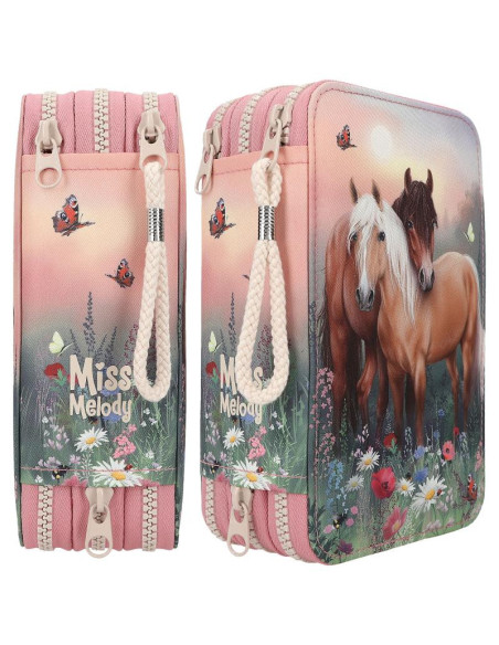 Miss melody trousse 3 compartiments flowers