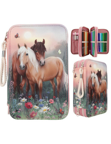 Miss melody trousse 3 compartiments flowers