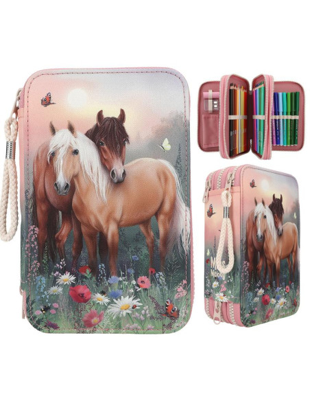 Miss melody trousse 3 compartiments flowers