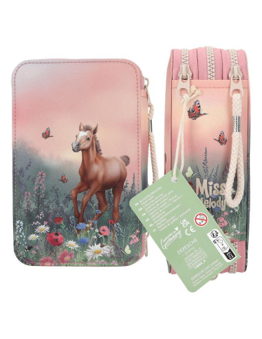 Miss melody trousse 3 compartiments flowers