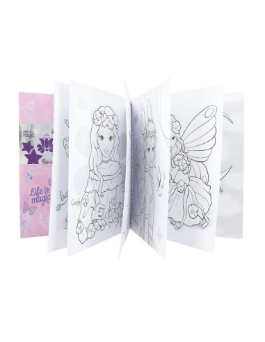 Topmodel livre de coloriages avec sequins fairy love