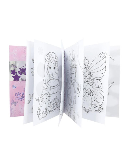 Topmodel livre de coloriages avec sequins fairy love