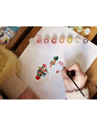 Coffret peinture au numéro - Flower Market par Zaze Art - La petite épicerie