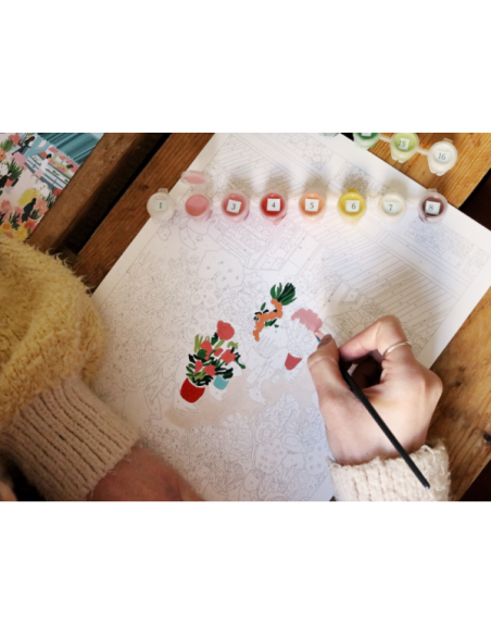 Coffret peinture au numéro - Flower Market par Zaze Art - La petite épicerie