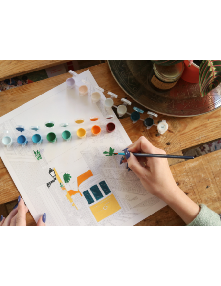 Coffret peinture au numéro - Lisbon Tram par Vero Illustrates