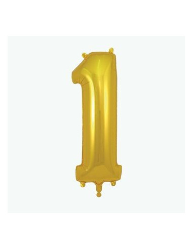 Ballon chiffre 1 doré - my little day