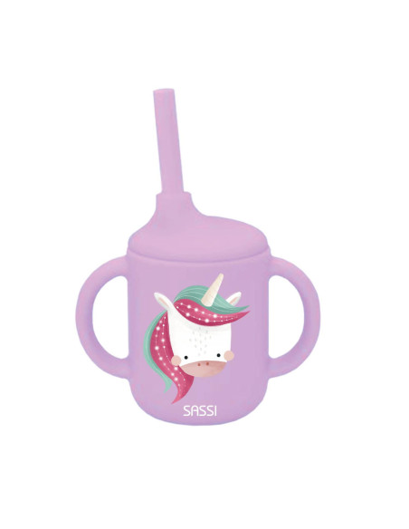 Tasse et verre sparkly la Licorne - Sassi