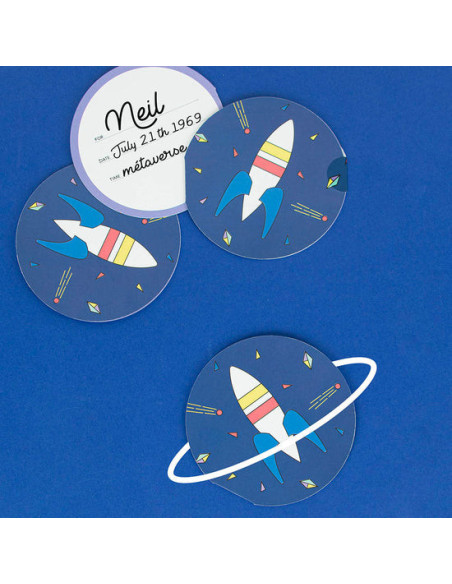8 invitations cosmos - my little day