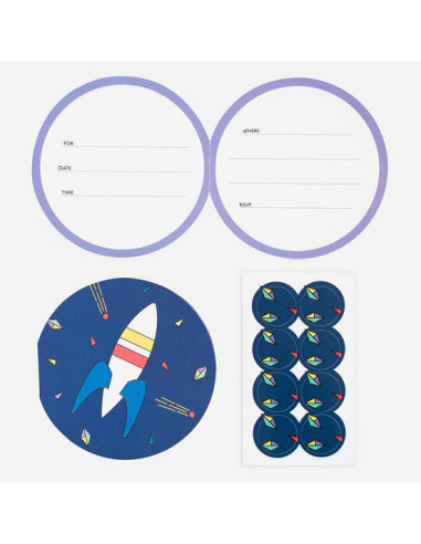 8 invitations cosmos - my little day