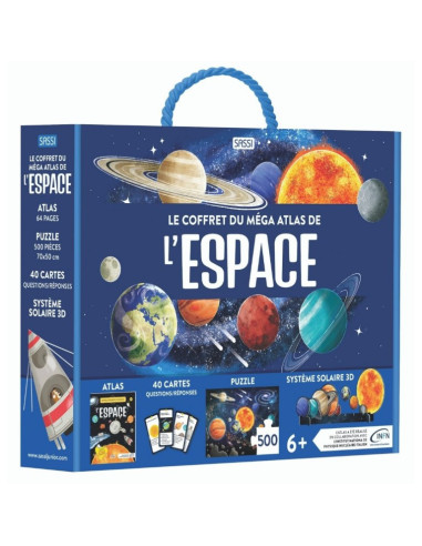 Le coffret méga atlas de l'espace : tout savoir sur l'espace