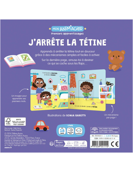 Mon anim'agier - premiers apprentissages - j'arrête la tétine