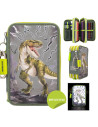 Dino world trousse 3 compartiment reflector