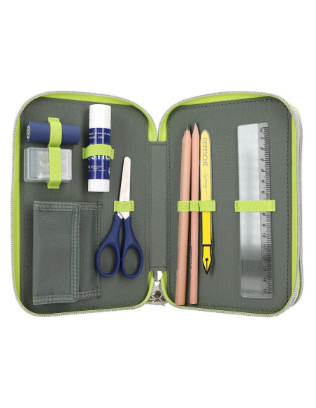 Dino world trousse 3 compartiment reflector