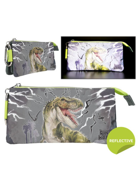 Dino world trousse à compartiment reflector