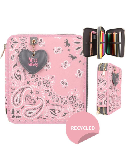 Miss melody trousse 2 compartiments avec pendentif bandana