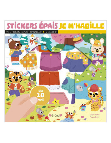 Stickers epais - je m'habille