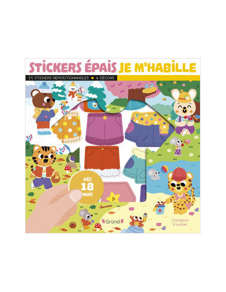 Stickers epais - je m'habille