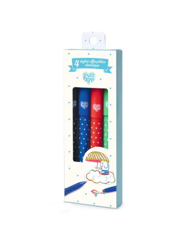 Stylos - 4 stylos effaçables classique