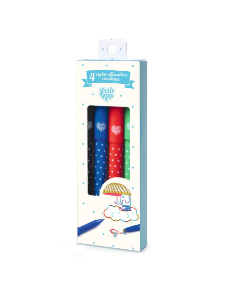 Stylos - 4 stylos effaçables classique
