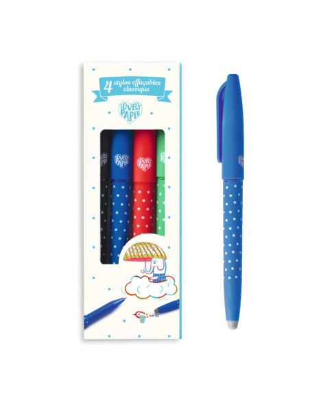 Stylos - 4 stylos effaçables classique