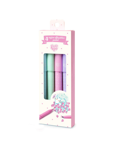 Stylos - 4 stylos effaçables pastel