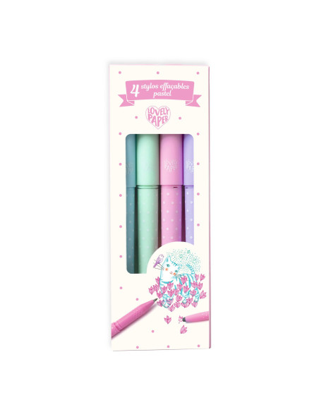 Stylos - 4 stylos effaçables pastel
