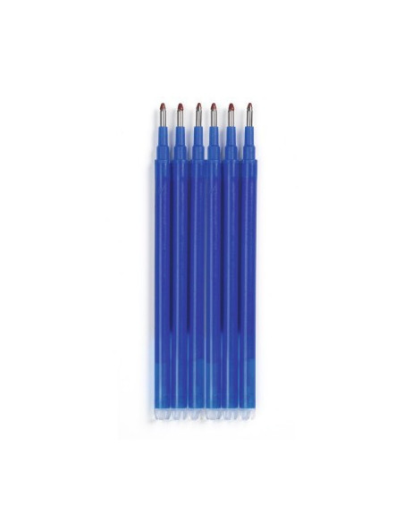 Stylos - set de 6 recharges bleues – pointe moyenne