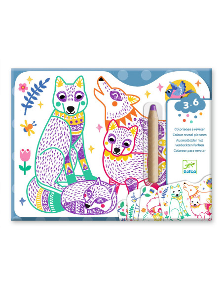 Coloriage magique - familles de la forêt