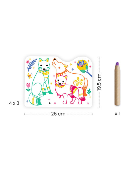 Coloriage magique - familles de la forêt
