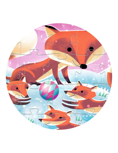 Puzzle silhouette - ginger petit renard - 24 pcs - djeco