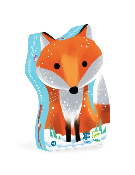 Puzzle silhouette - ginger petit renard - 24 pcs - djeco