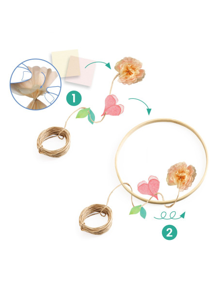 Couronne deco diy - dalia - djeco