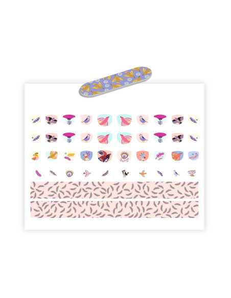 Nails stickers - plumes - djeco