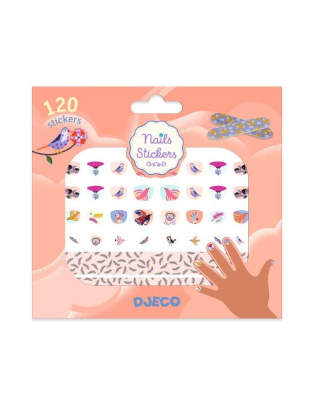 Nails stickers - plumes - djeco