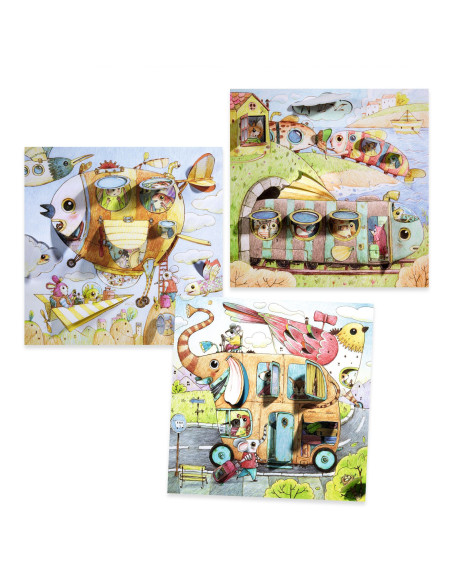 Coloriage surprise portes - le voyage de malo - djeco
