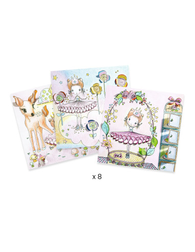 Coloriage surprise portes - les petites portes de pupi - djeco