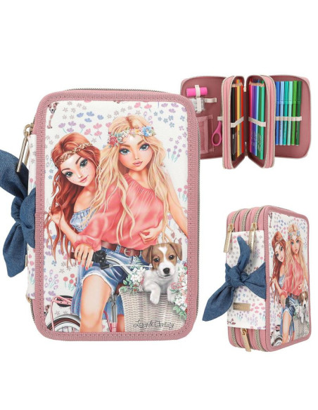 Topmodel trousse 3 compartiments velo fleur