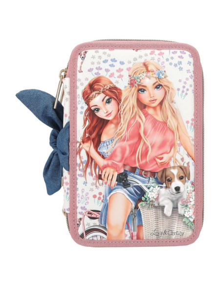 Topmodel trousse 3 compartiments velo fleur