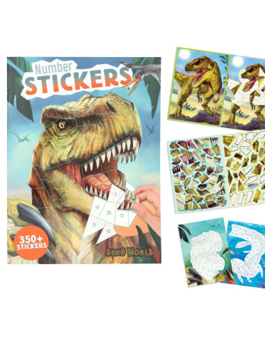 Dino World Number Stickers
