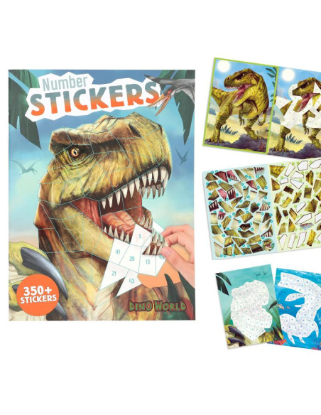 Dino World Number Stickers